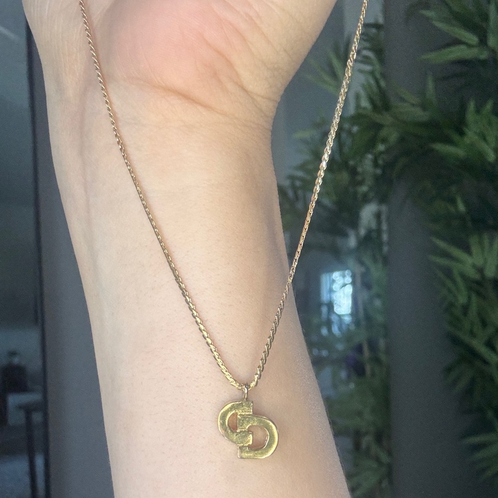 Christian Dior Gold necklace with Charm